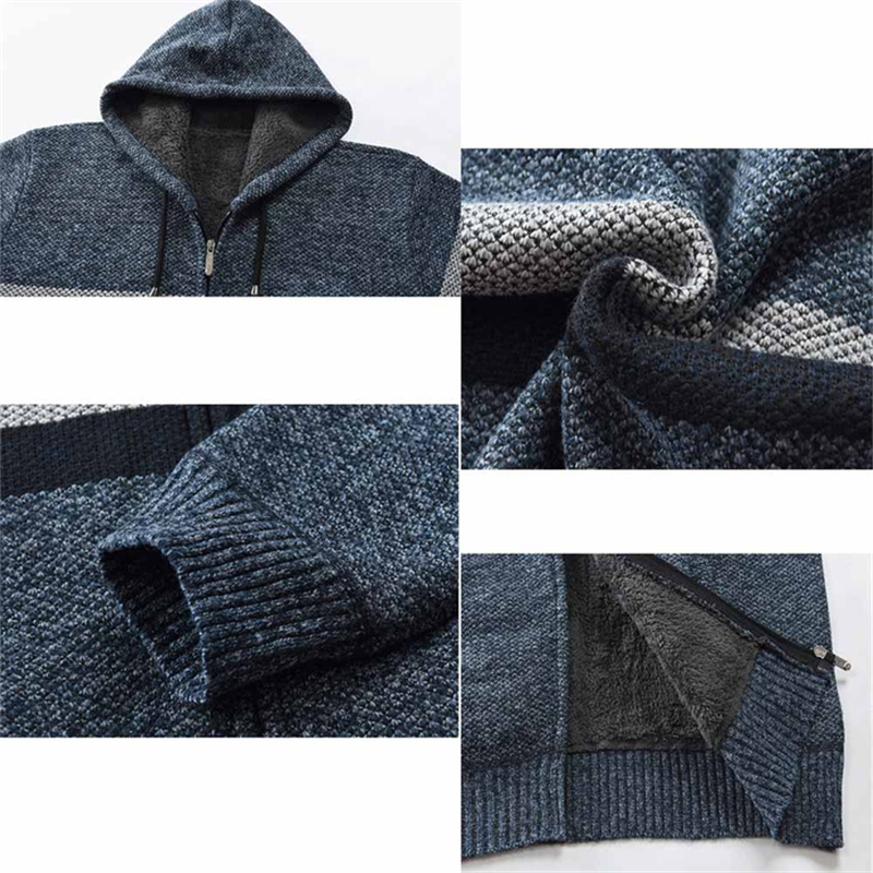 ? Warme dicke Kaschmir-Herren-Wollstrickjacke ?Gratislieferung