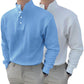 Langarm-Poloshirt Gentleman\'s Simple Basic Stehkragen