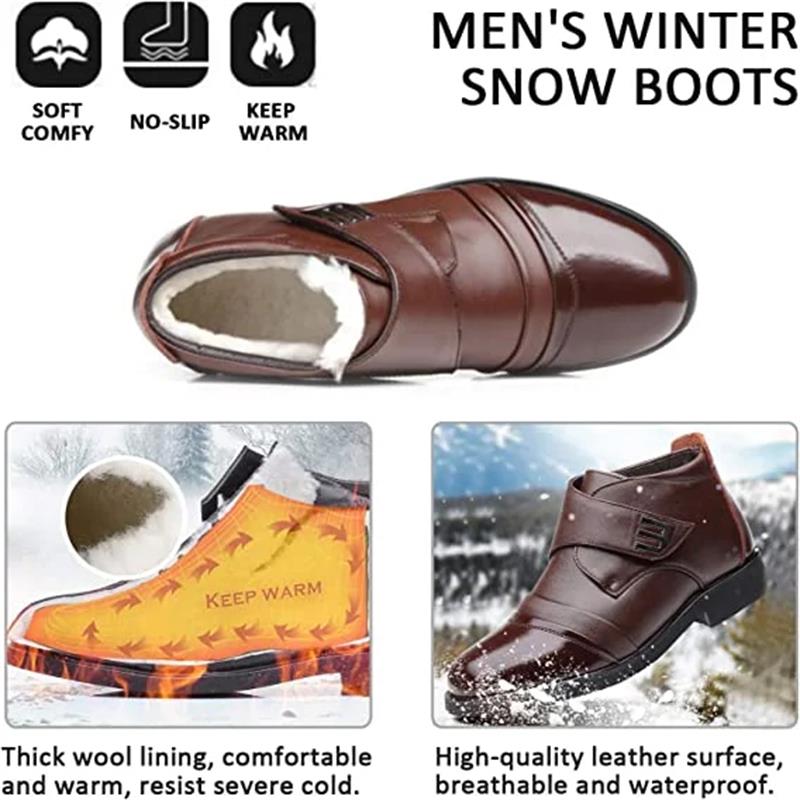 Warme Herren Kunstfell gefütterte Ankle Snow Business Stiefel✈️🔥